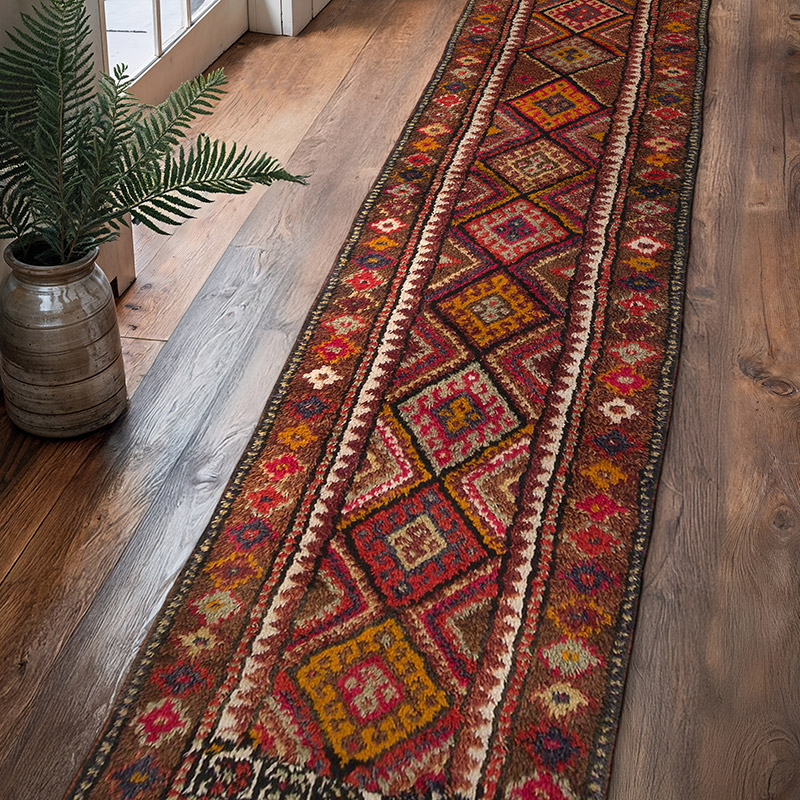 Vintage Tribal Runner Rug - 2' 11" x 13' 10" (35" x 166") - K0068958
