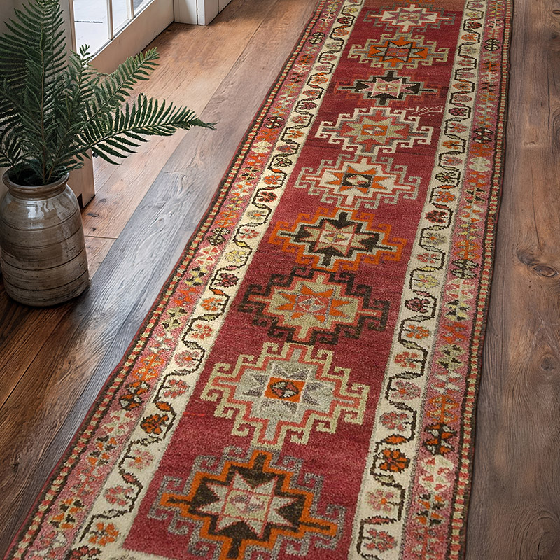 Vintage Tribal Runner Rug - 2' 9" x 10' 7" (33" x 127") - K0068963