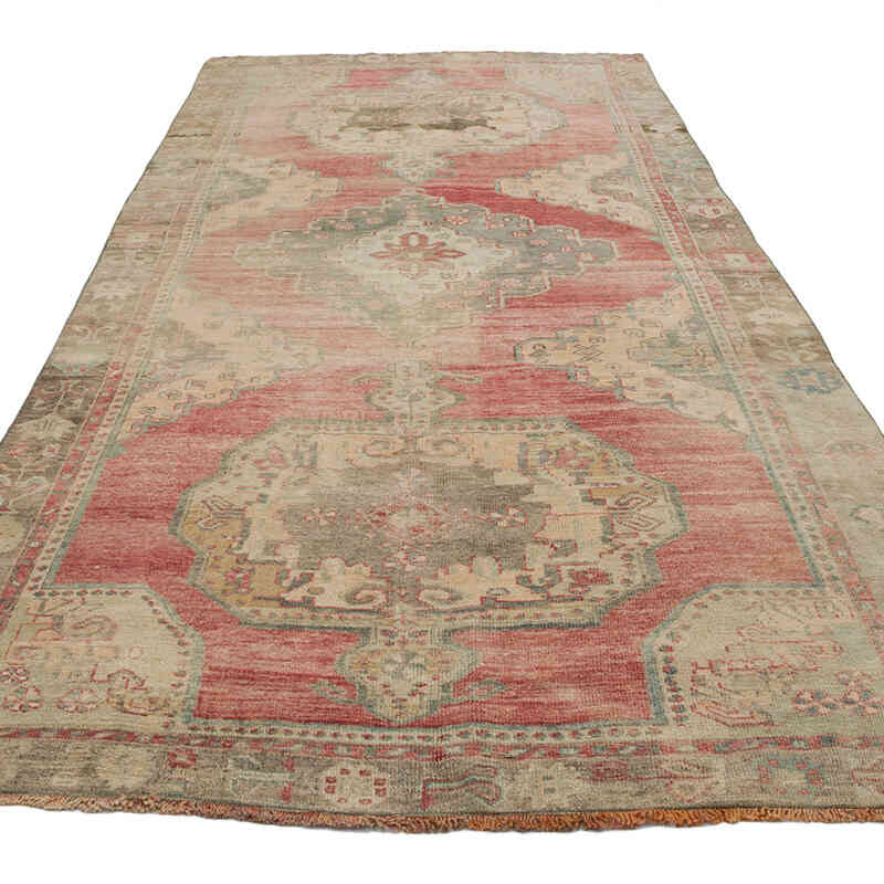 Alfombra Vintage Turca Anudada a Mano - 150 cm x 324 cm - K0068986