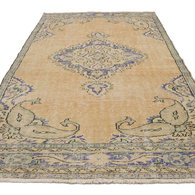 Vintage Turkish Hand-Knotted Rug - 5'  x 9' 8" (60" x 116") - K0068989