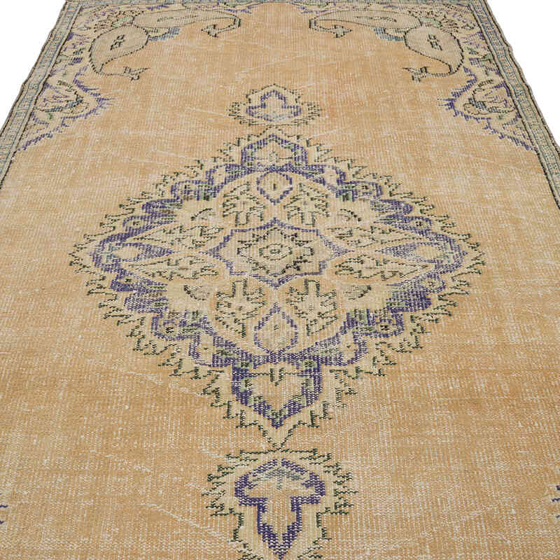 Vintage Turkish Hand-Knotted Rug - 5'  x 9' 8" (60" x 116") - K0068989