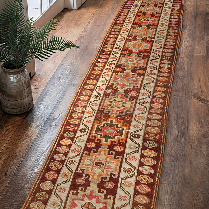Vintage Tribal Runner Rug - 2' 9" x 13' 4" (33" x 160") - K0068993