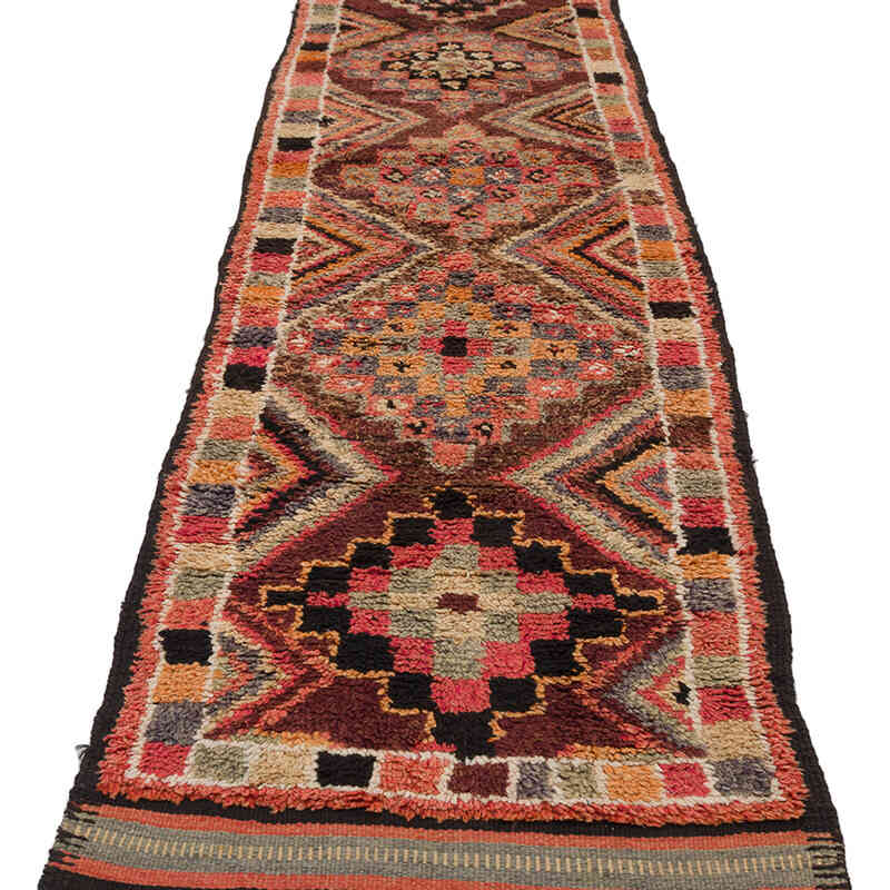 Vintage Tribal Runner Rug - 2' 8" x 11' 7" (32" x 139") - K0069001