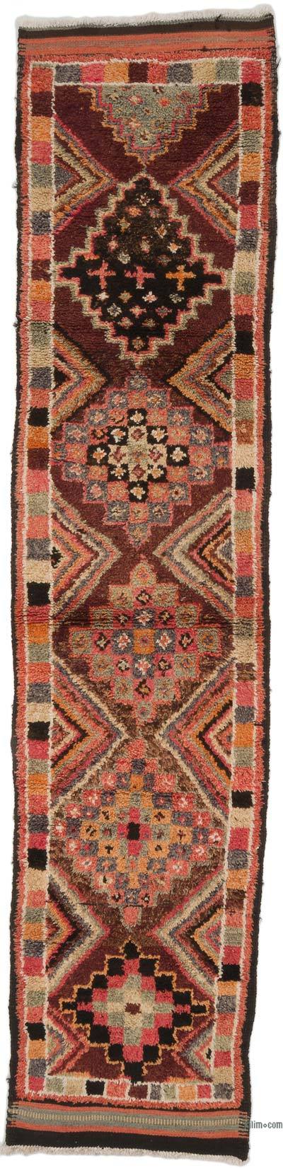 Vintage Tribal Runner Rug - 2' 8" x 11' 7" (32" x 139")