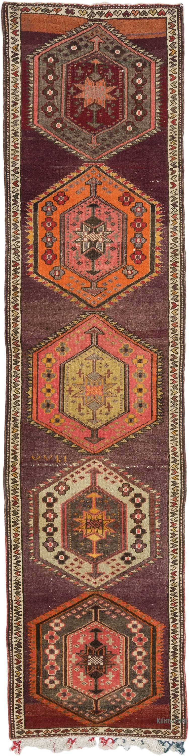 Vintage Tribal Runner Rug - 2' 9" x 11' 2" (33" x 134") - K0069011