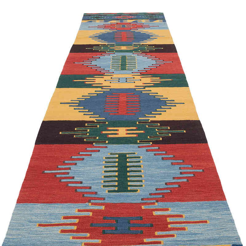 New Handwoven Turkish Kilim Runner - 2' 11" x 11' 3" (35" x 135") - K0069016