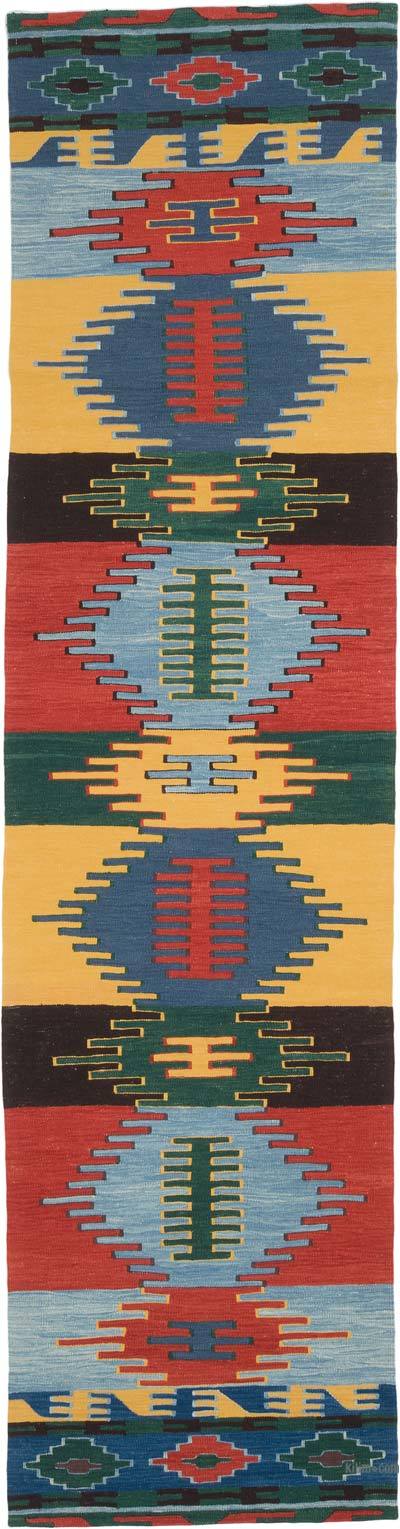 Yeni Kök Boya El Dokuma Yolluk Kilim - 88 cm x 342 cm