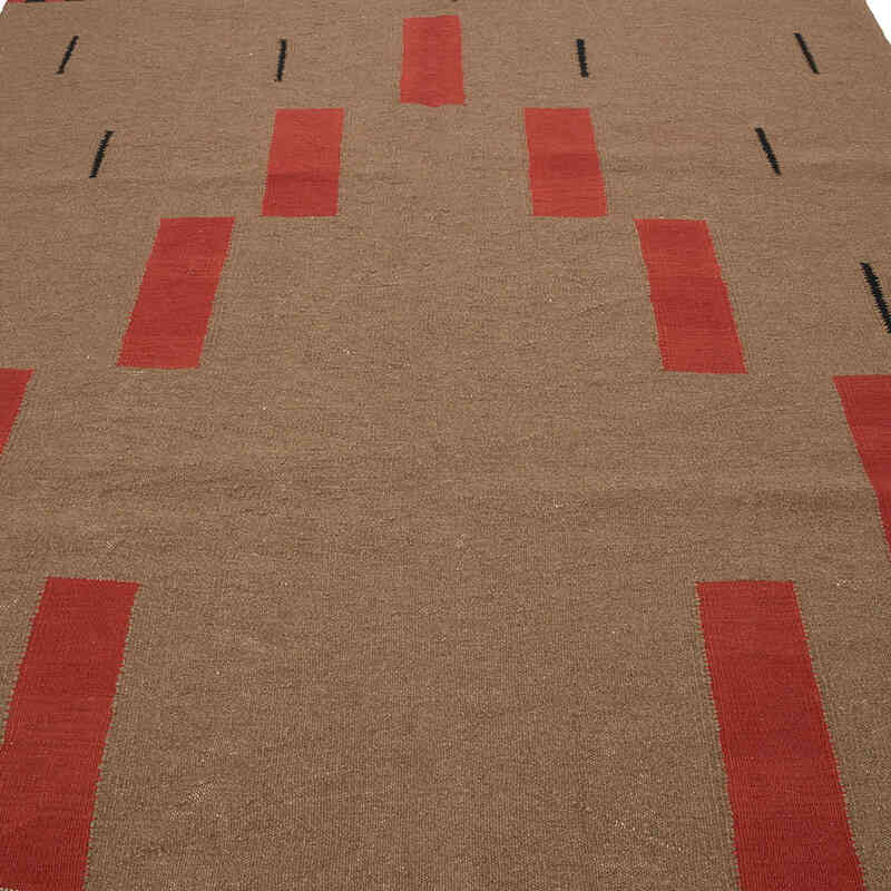 New Handwoven Turkish Kilim Rug - 6' 2" x 9' 3" (74" x 111") - K0069020