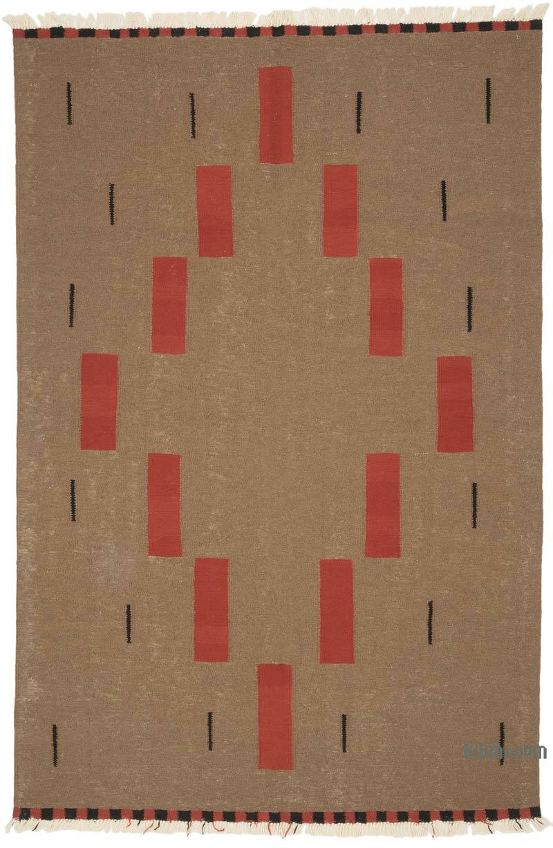 New Handwoven Turkish Kilim Rug - 6' 2" x 9' 3" (74" x 111") - K0069020