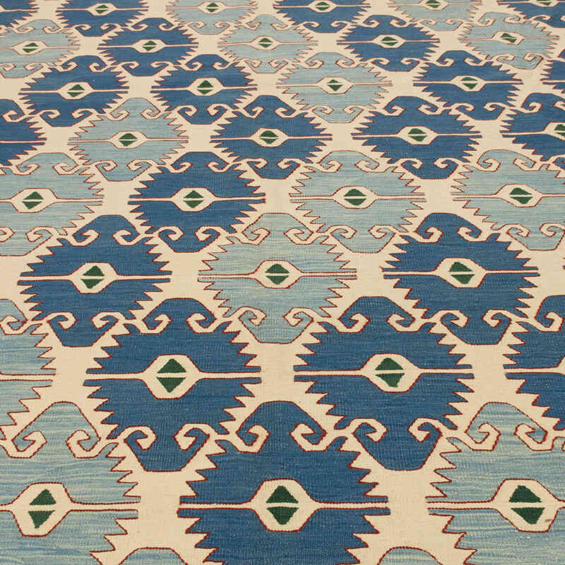 New Handwoven Turkish Kilim Rug - 11' 1" x 13' 10" (133" x 166") - K0069023