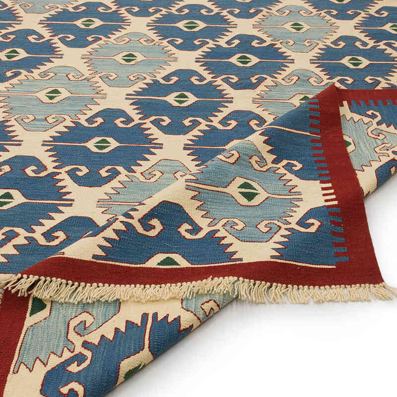 New Handwoven Turkish Kilim Rug - 11' 1" x 13' 10" (133" x 166") - K0069023