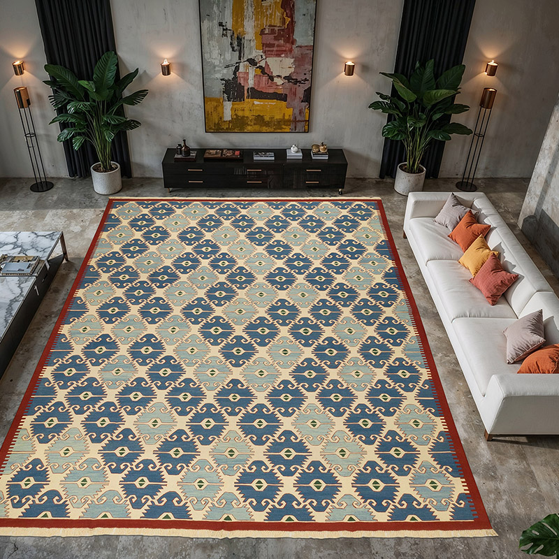 New Handwoven Turkish Kilim Rug - 11' 1" x 13' 10" (133" x 166") - K0069023