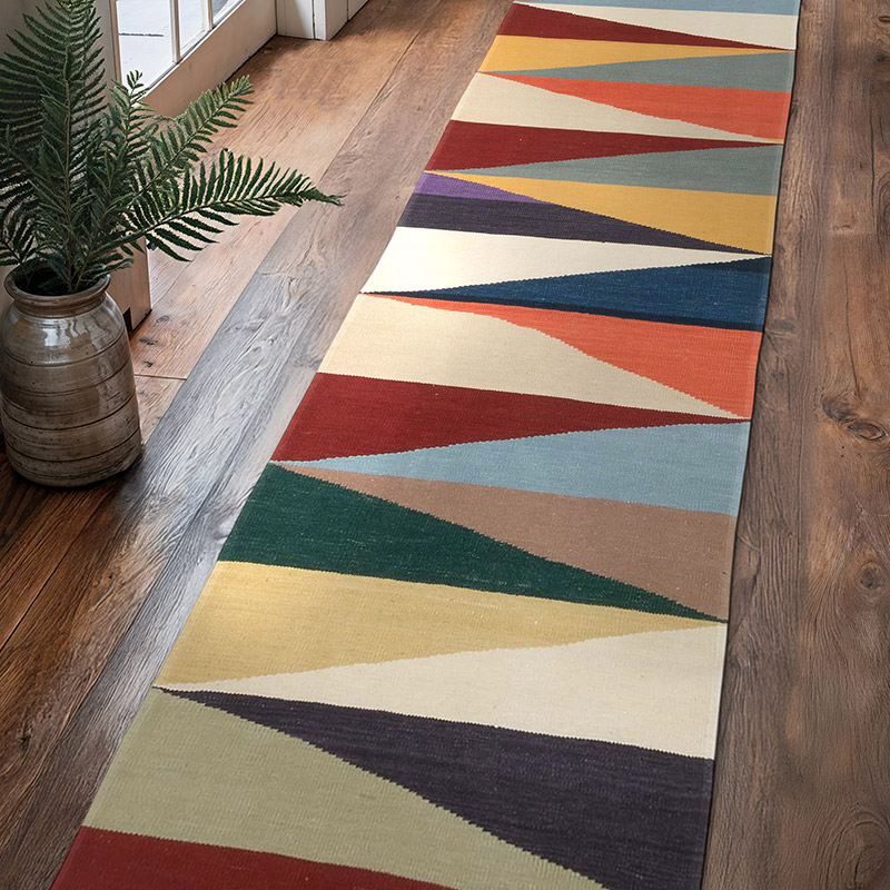 Yeni Kök Boya El Dokuma Yolluk Kilim - 84 cm x 380 cm - K0069026