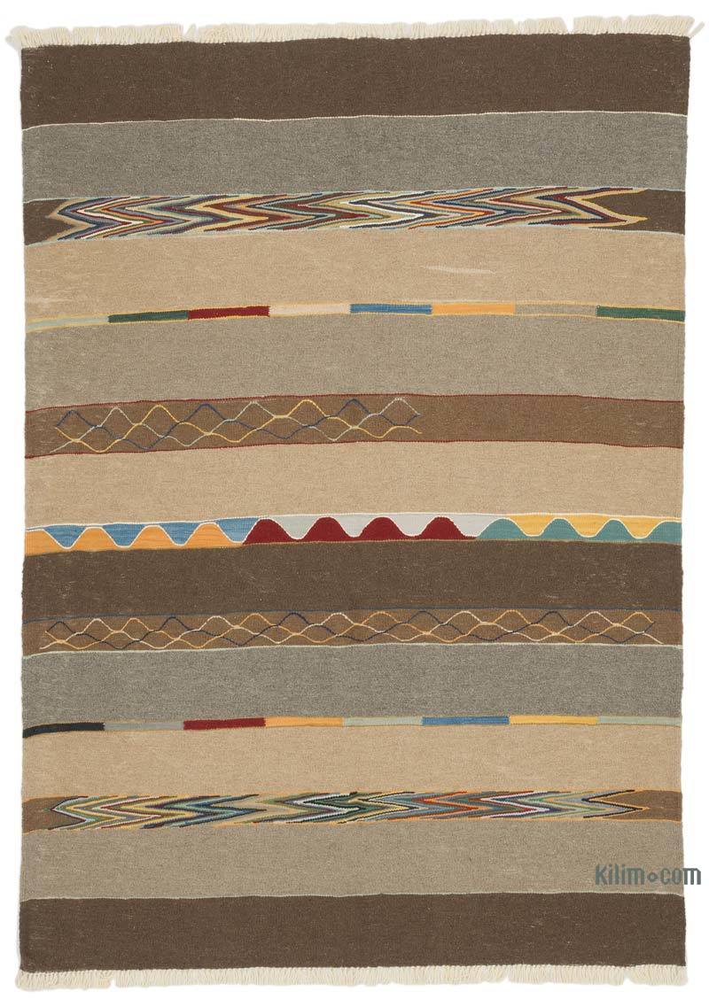 New Handwoven Turkish Kilim Rug - 5' 1" x 7' 1" (61" x 85") - K0069027
