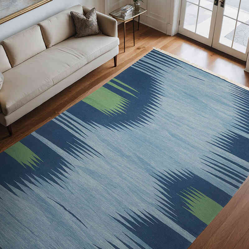 New Handwoven Turkish Kilim Rug - 8'  x 11' 10" (96" x 142") - K0069028