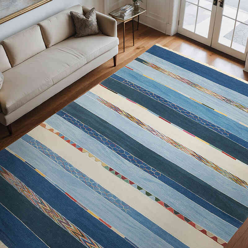 New Handwoven Turkish Kilim Rug - 8' 11" x 11' 9" (107" x 141") - K0069037