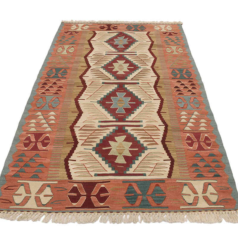 New Handwoven Turkish Kilim Rug - 3' 3" x 6'  (39" x 72") - K0069040