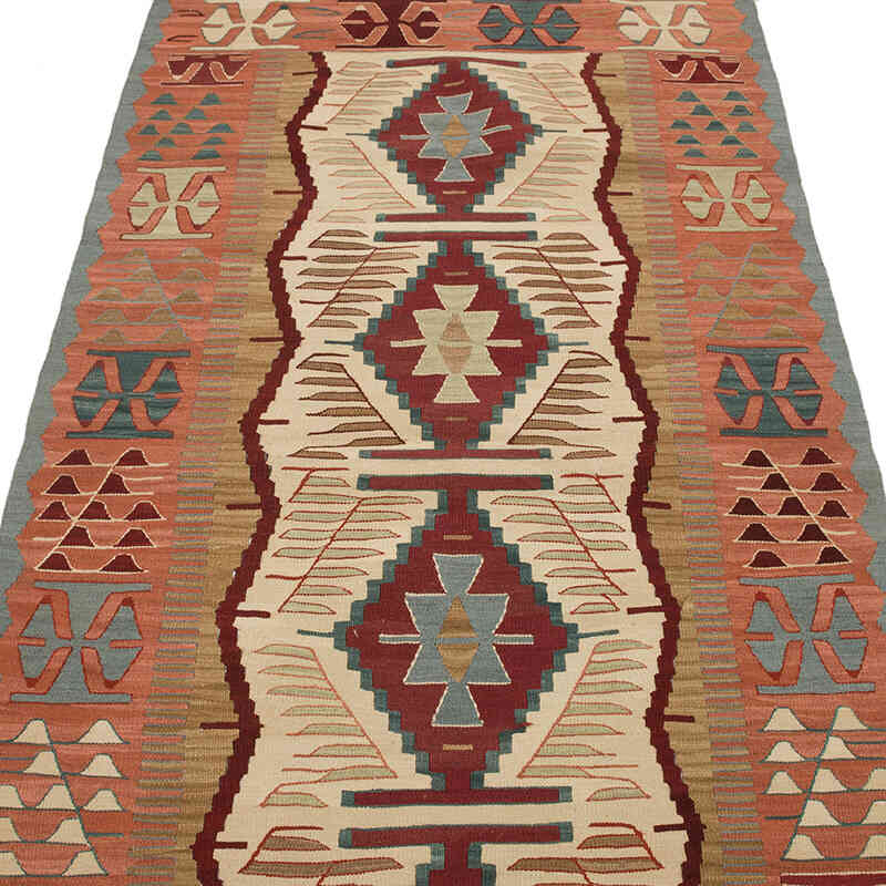 New Handwoven Turkish Kilim Rug - 3' 3" x 6'  (39" x 72") - K0069040