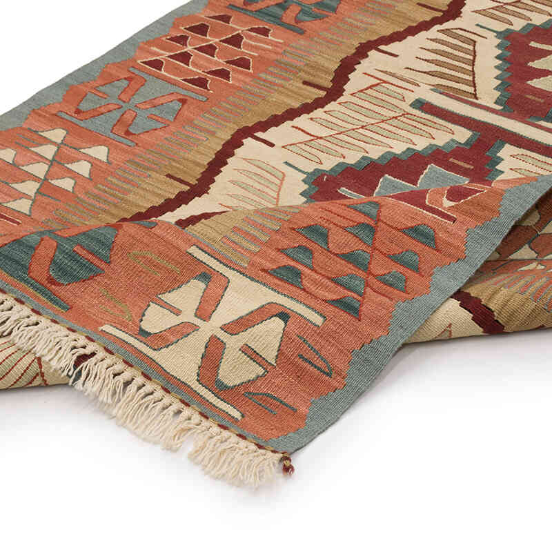 New Handwoven Turkish Kilim Rug - 3' 3" x 6'  (39" x 72") - K0069040