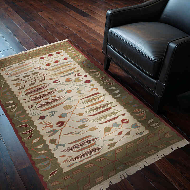 New Handwoven Turkish Kilim Rug - 4'  x 5' 8" (48" x 68") - K0069041