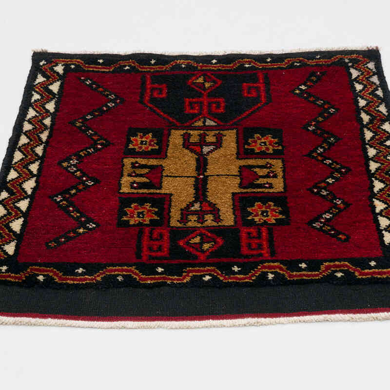 Alfombra Vintage Turca Anudada a Mano - 66 cm x 71 cm - K0069051