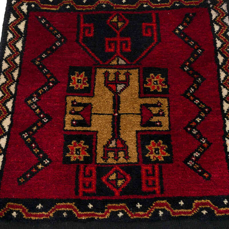 Alfombra Vintage Turca Anudada a Mano - 66 cm x 71 cm - K0069051