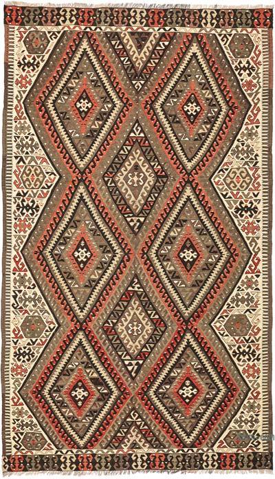 Vintage Fethiye Kilim Rug - 5' 4" x 9'  (64" x 108")