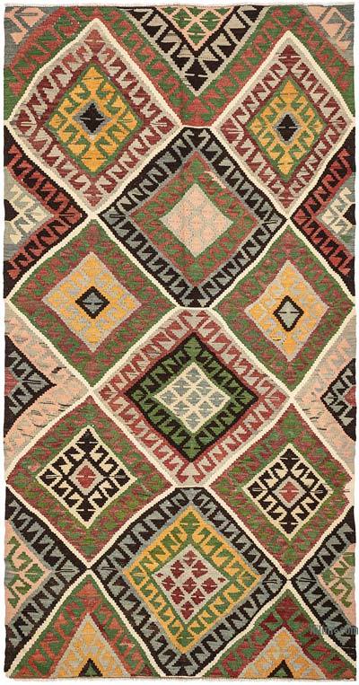 Vintage Antalya Kilim Rug - 5' 7" x 10' 8" (67" x 128")