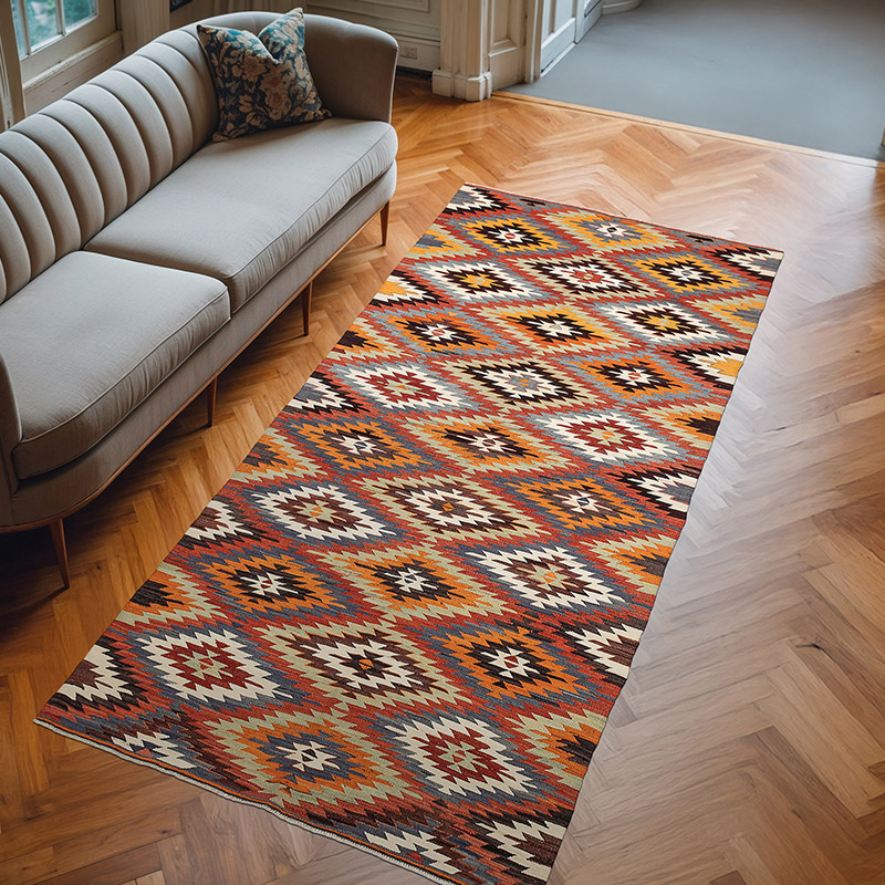 Alfombra Vintage Afyon Kilim - 147 cm x 318 cm - K0069061