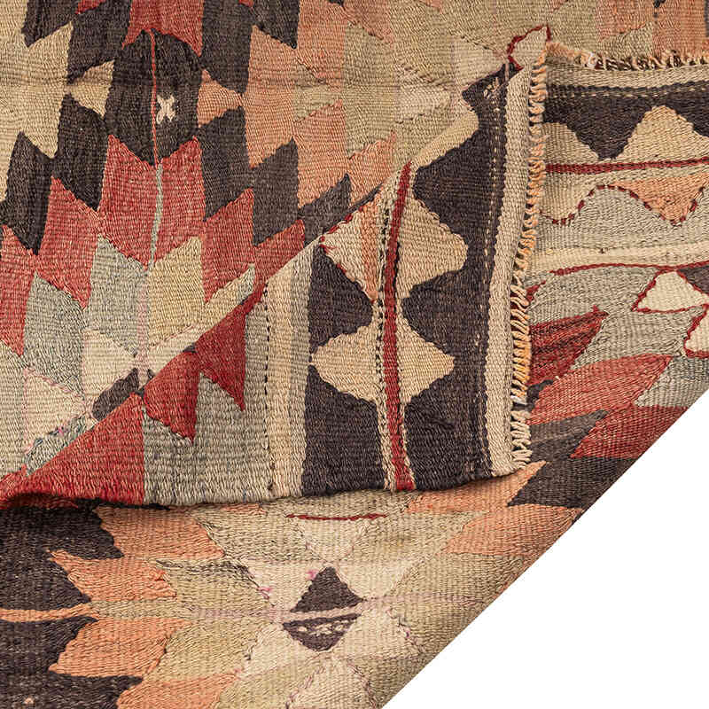 Vintage Afyon Kilim Rug - 4' 9" x 10' 4" (57" x 124") - K0069063
