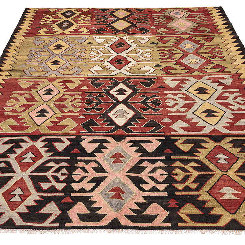 Vintage Konya Kilim Rug - 5' 9" x 8' 2" (69" x 98") - K0069072