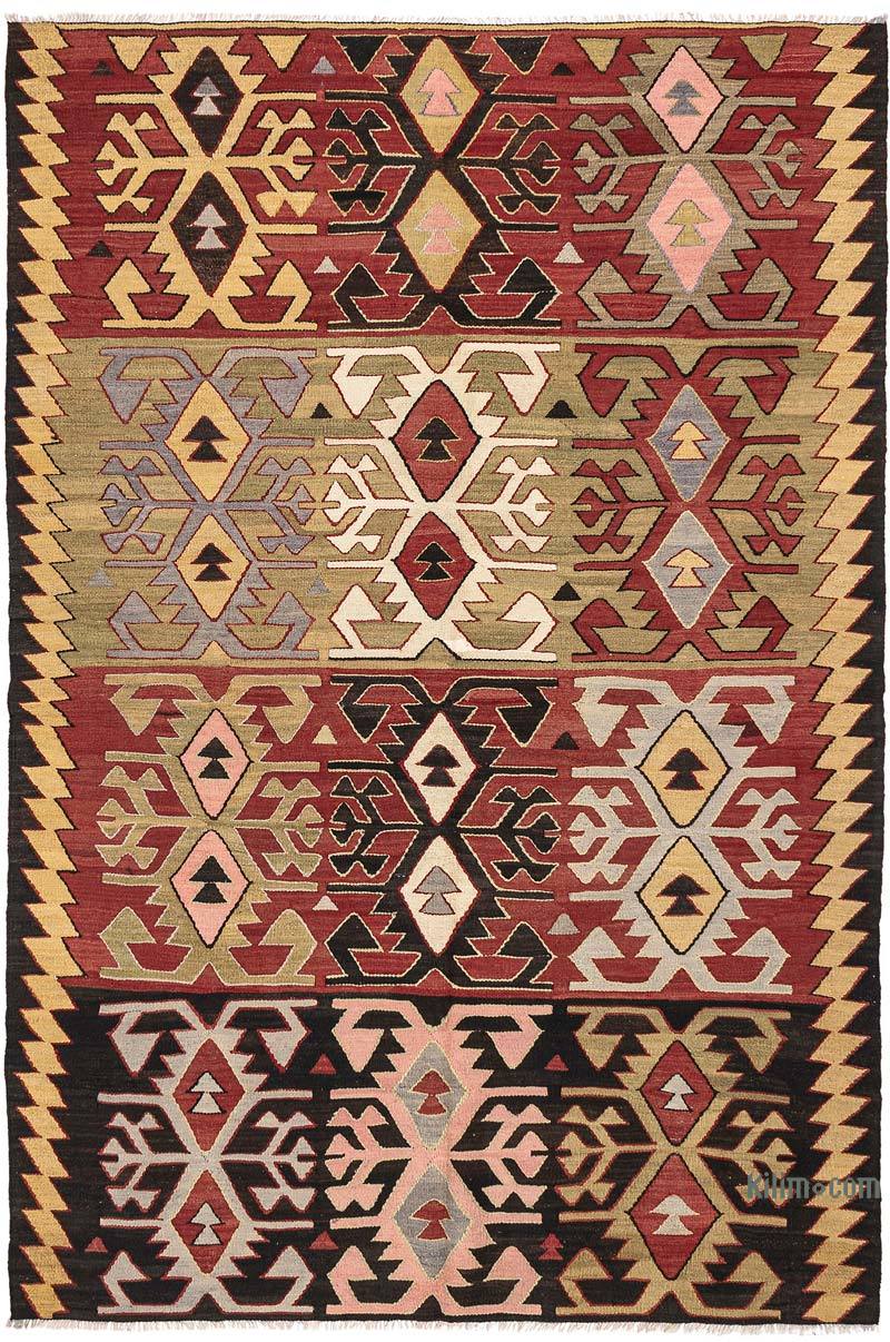 Vintage Konya Kilim Rug - 5' 9" x 8' 2" (69" x 98") - K0069072