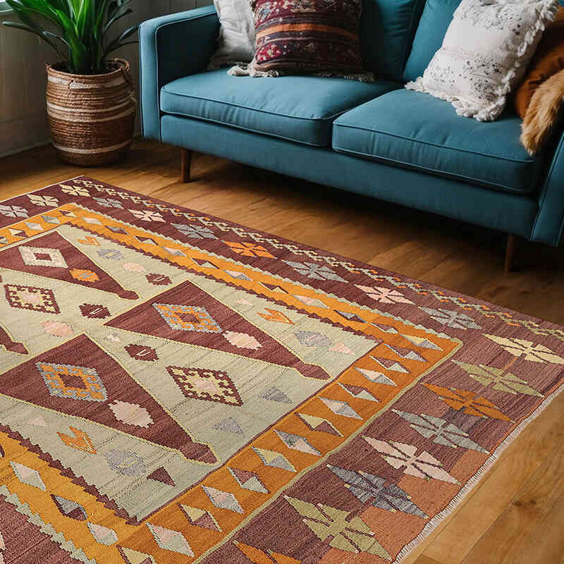 Vintage Ordu Kilimi - 180 cm x 200 cm - K0069079