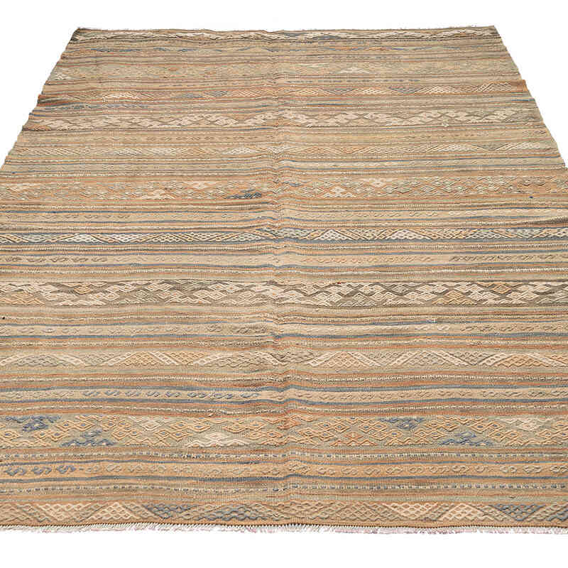 Vintage Balikesir Kilim Rug - 5' 3" x 8' 6" (63" x 102") - K0069099