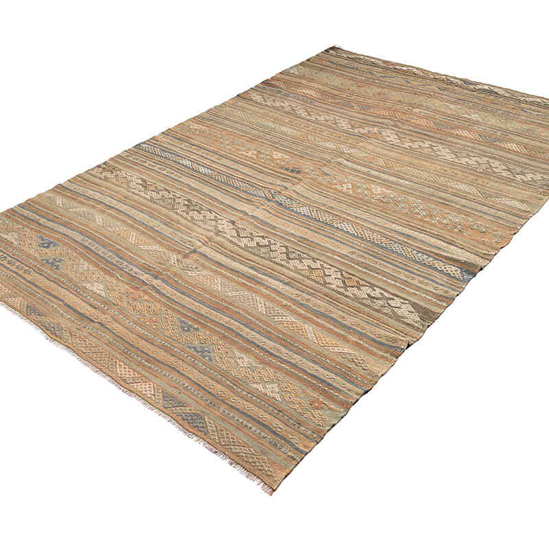 Vintage Balikesir Kilim Rug - 5' 3" x 8' 6" (63" x 102") - K0069099