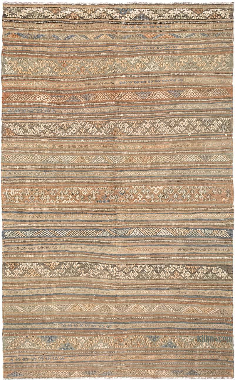 Vintage Balikesir Kilim Rug - 5' 3" x 8' 6" (63" x 102") - K0069099