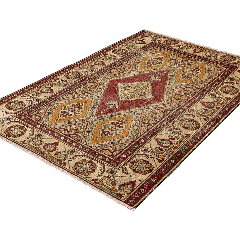 El Dokuma Vintage Halı - 120 cm x 172 cm - K0069107