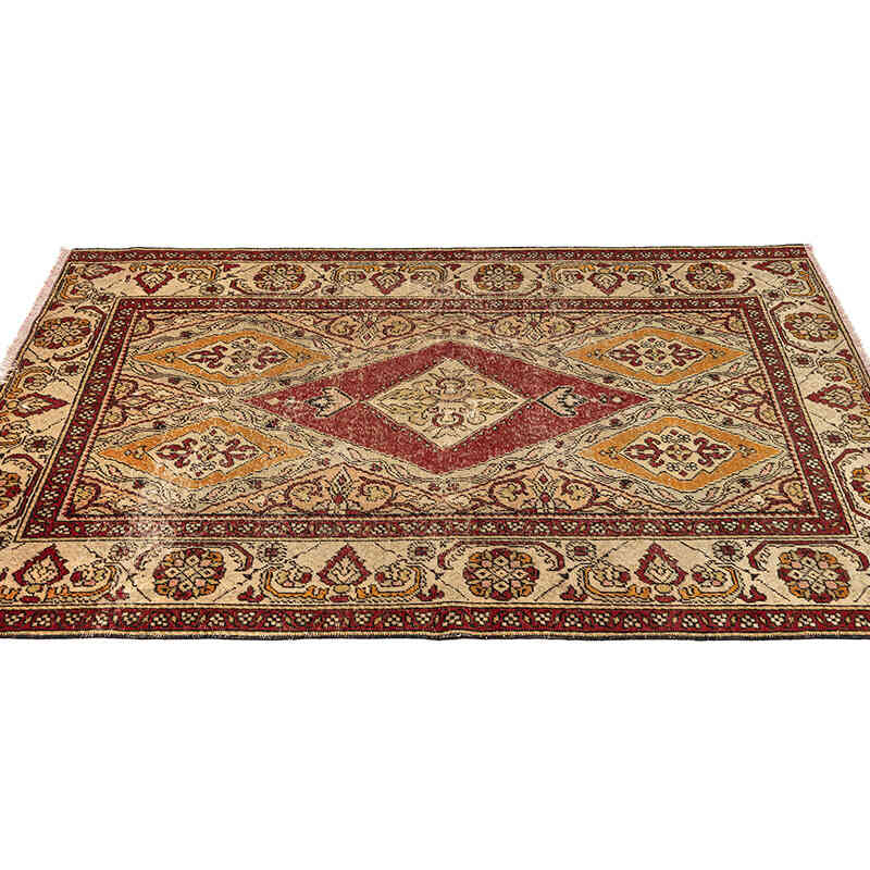 El Dokuma Vintage Halı - 120 cm x 172 cm - K0069107