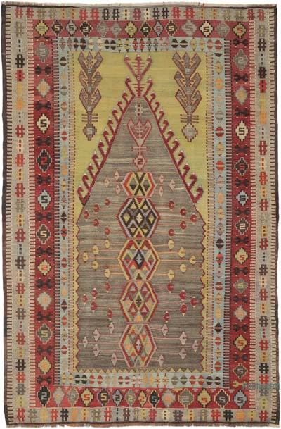 Vintage Konya Obruk Kilim Rug - 4' 8" x 7'  (56" x 84")