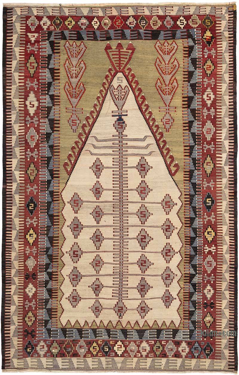 Vintage Konya Obruk Kilimi - 147 cm x 228 cm - K0069119