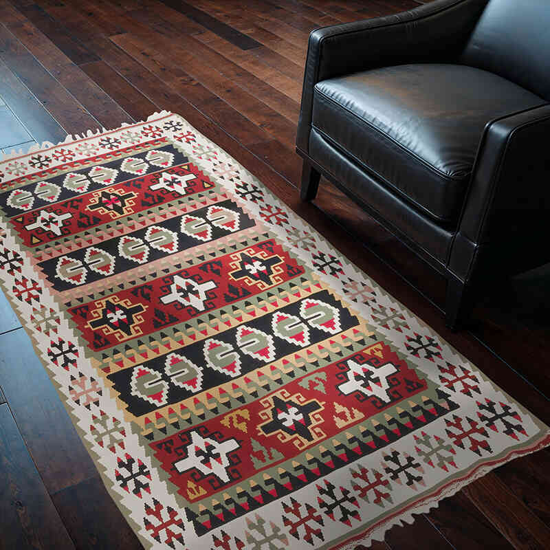 Vintage Turkish Kilim Rug - 3' 4" x 5' 10" (40" x 70") - K0069353