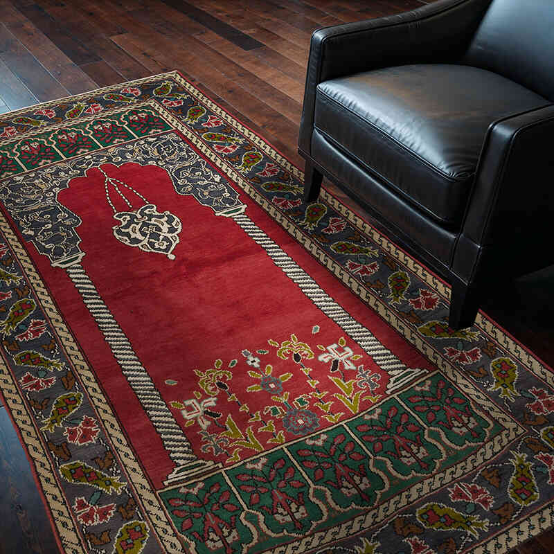 Vintage Turkish Hand-Knotted Rug - 4' 2" x 6' 10" (50" x 82") - K0069357