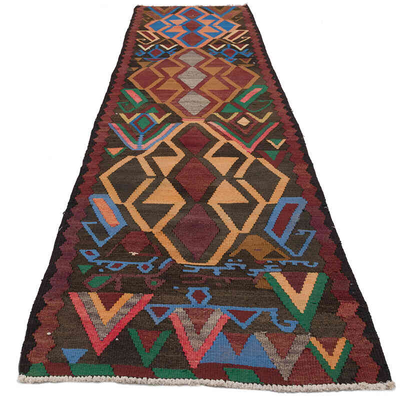 Vintage Anadolu Herki Kilim Yolluk - 92 cm x 380 cm - K0069358