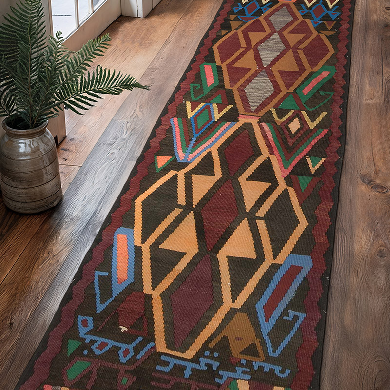 Vintage Anadolu Herki Kilim Yolluk - 92 cm x 380 cm - K0069358
