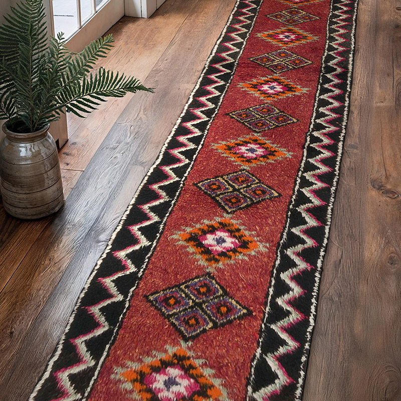 Vintage Tribal Runner Rug - 2' 7" x 12' 5" (31" x 149") - K0069365