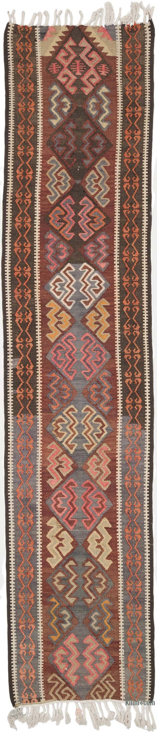 Vintage Anadolu Kilim Yolluk - 84 cm x 378 cm - K0069367