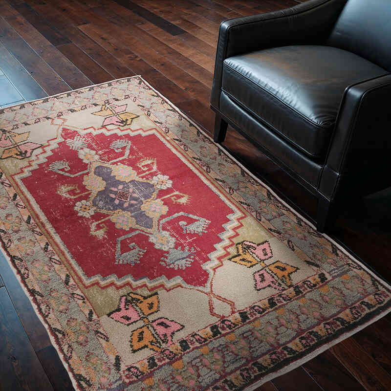 Alfombra Vintage Turca Anudada a Mano - 116 cm x 176 cm - K0069368