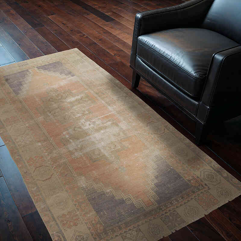 Alfombra Vintage Turca Anudada a Mano - 112 cm x 184 cm - K0069369