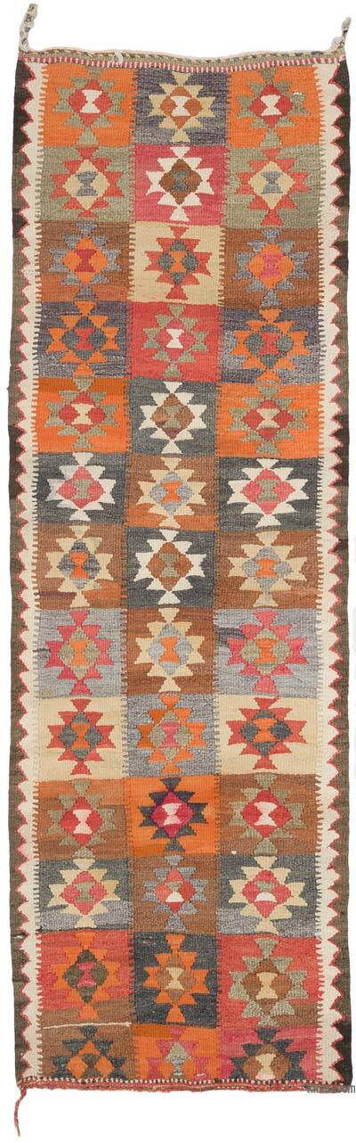 Vintage Tribal Kilim Runner - 2' 11" x 8' 10" (35" x 106")