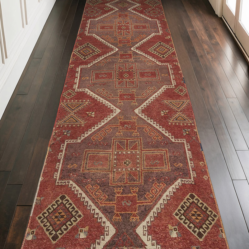 El Dokuma Vintage Halı - 118 cm x 347 cm - K0069384